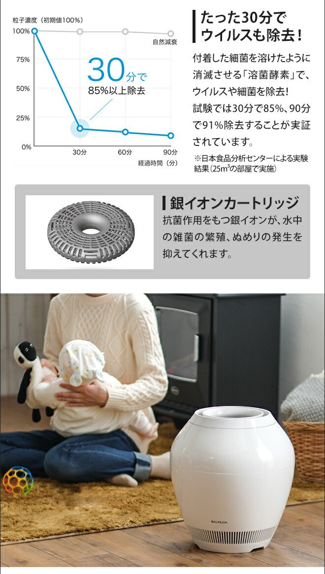 楽天市場】加湿器 気化式加湿器 BALMUDA バルミューダ Rain レイン